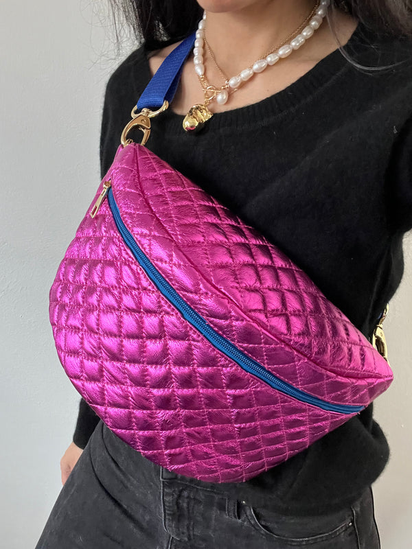 Quilted Fushia & Blue BySoBumBag