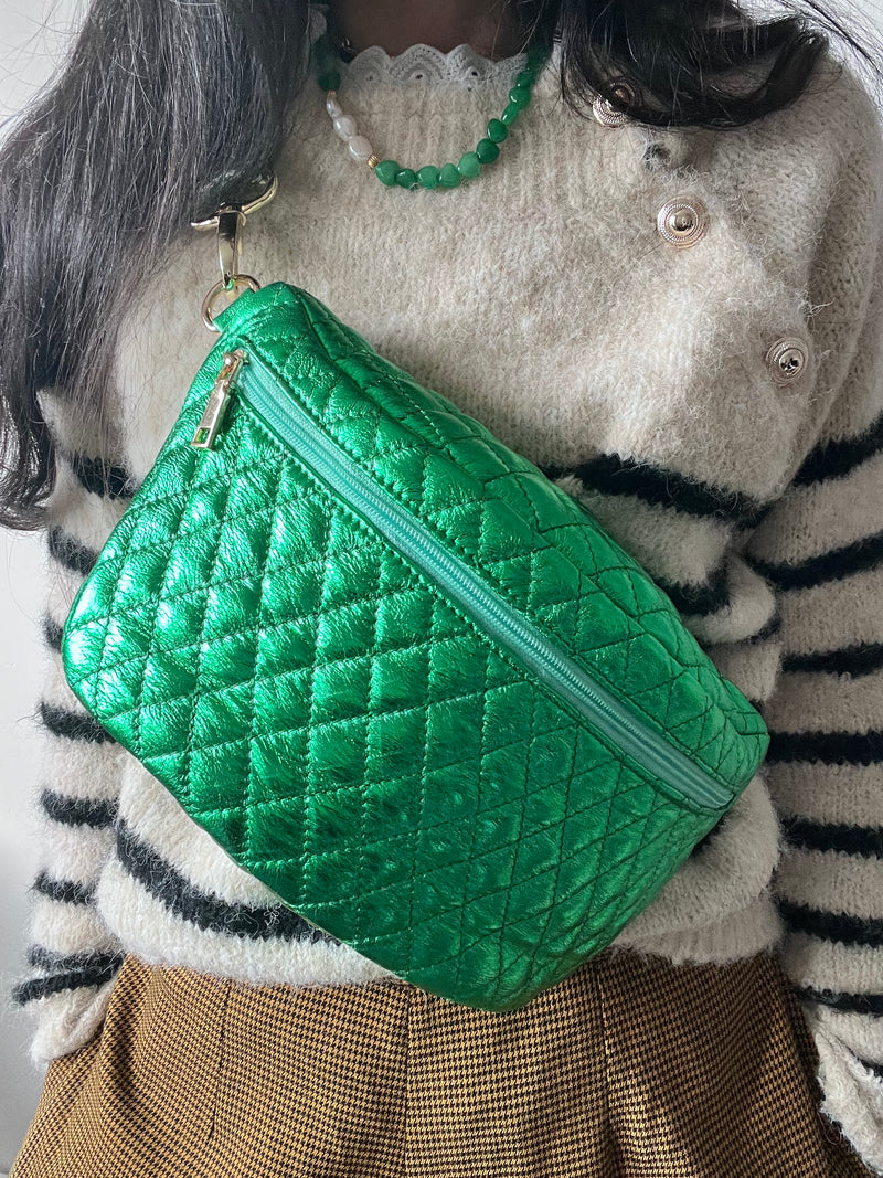 Quilted Green & Light Green BySoBumBag