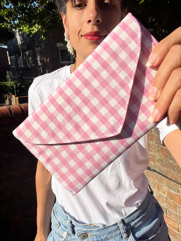 Pink Gingham Ella Clutch