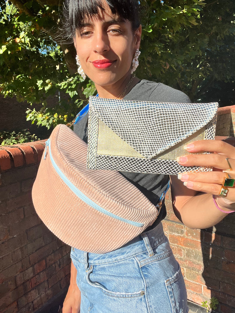 Pink Gold & Silver Ella Clutch