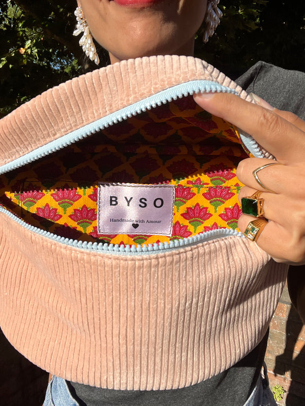 Peach Pink & Blue BysoBumBag