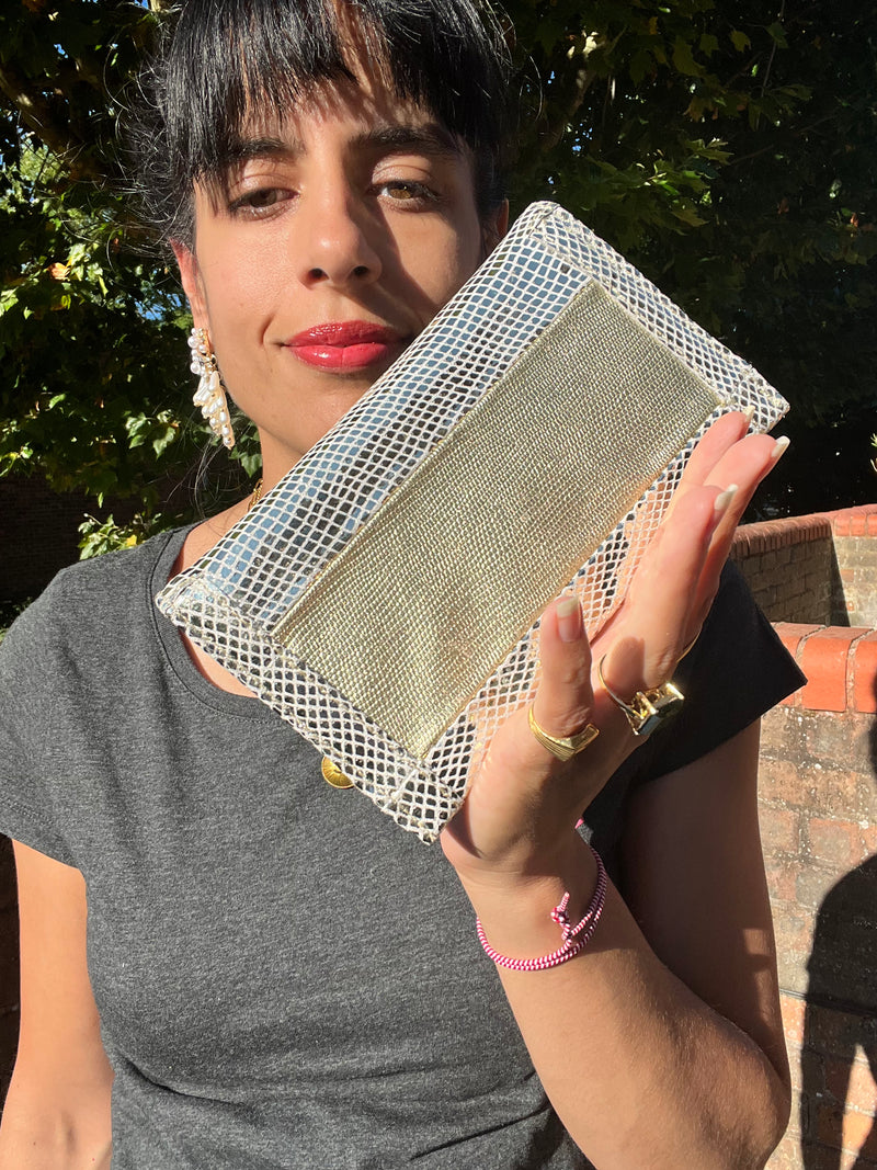 Pink Gold & Silver Ella Clutch