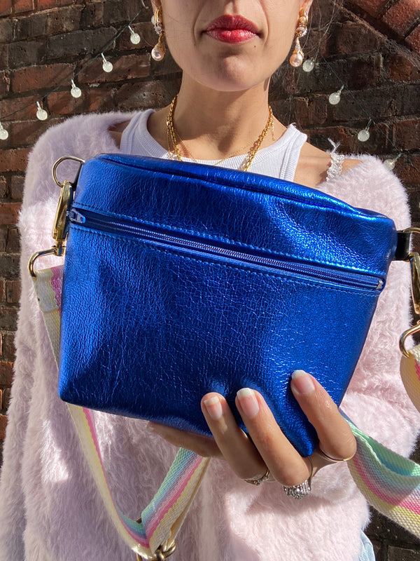 Mini Electric Blue cross-body bag