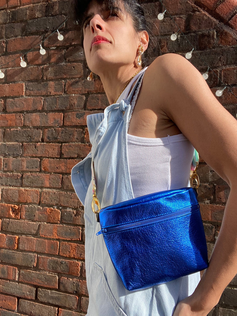 Mini Electric Blue cross-body bag