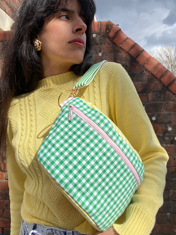 Grass Green, Yellow & Pink Gingham BySoBumBag